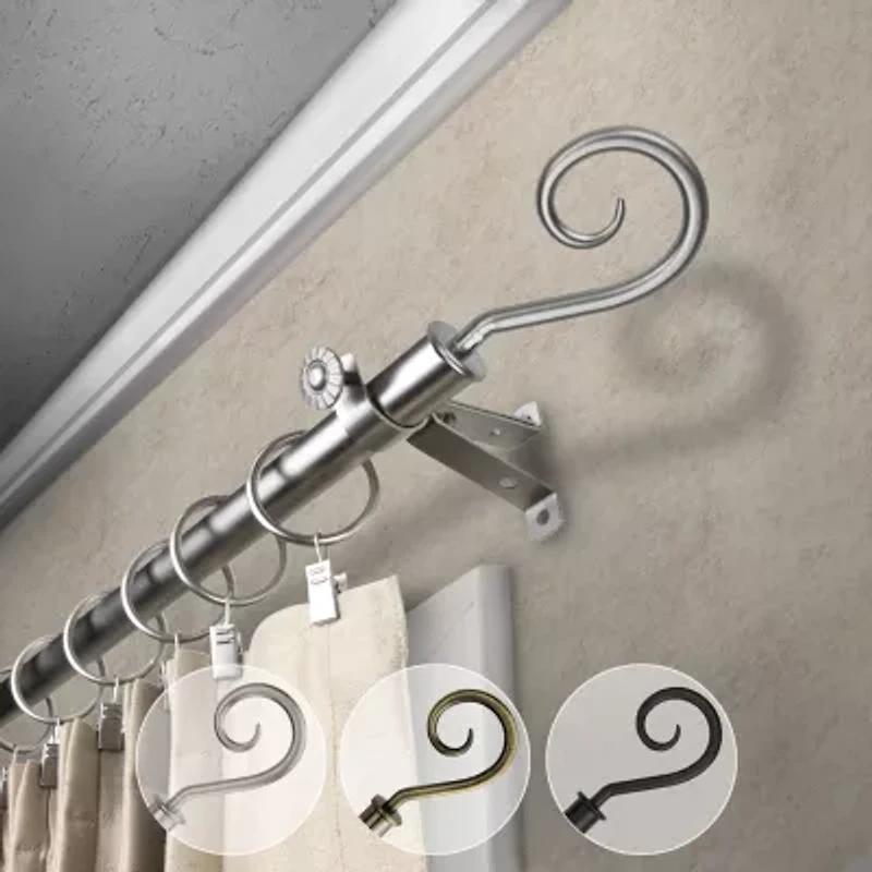 Rod Desyne Curl 3/4 Adjustable Curtain