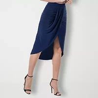 24seven Comfort Apparel Womens Mid Rise Pencil Skirt
