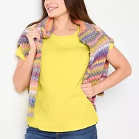 St. John's Bay Womens Tall Crew Neck Short Sleeve T-Shirt