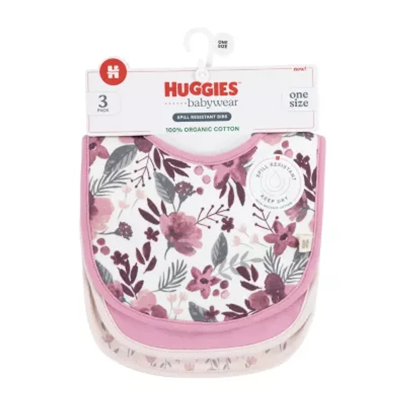 Huggies Girls 3-pc. Bib