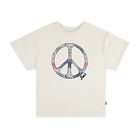 Levi's Big Kid Girls Round Neck Short Sleeve Oversized Graphic T-Shirt