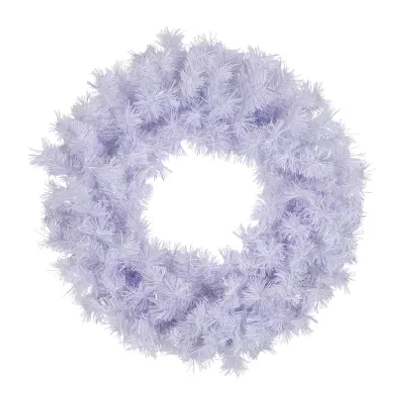 Northlight Icy White Spruce Unlit Wreath