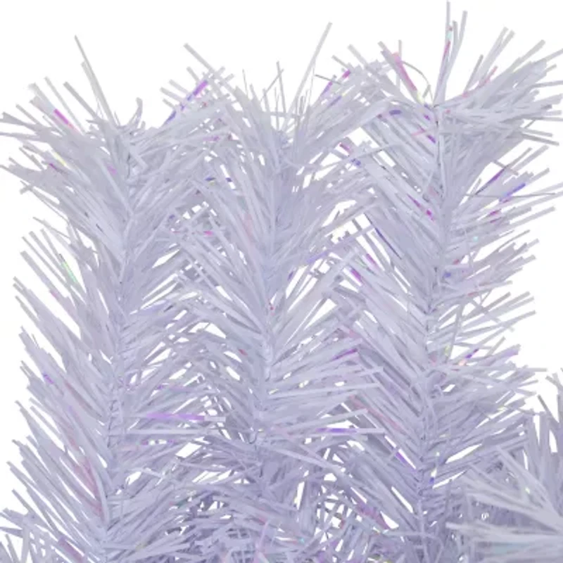 Northlight Icy White Spruce Unlit Wreath