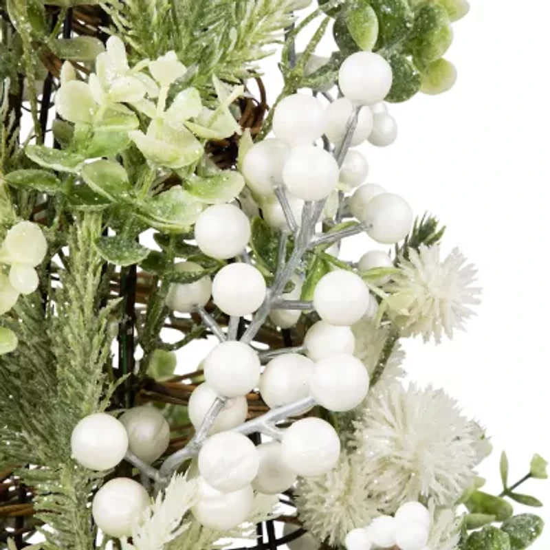 Northlight Glittered Berries And Pine 2 1/2 Foot Pine Christmas Tree