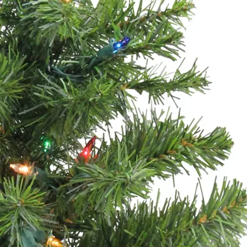 Northlight Pine With Multicolor Lights 2 Foot Pre-Lit Pine Christmas Tree