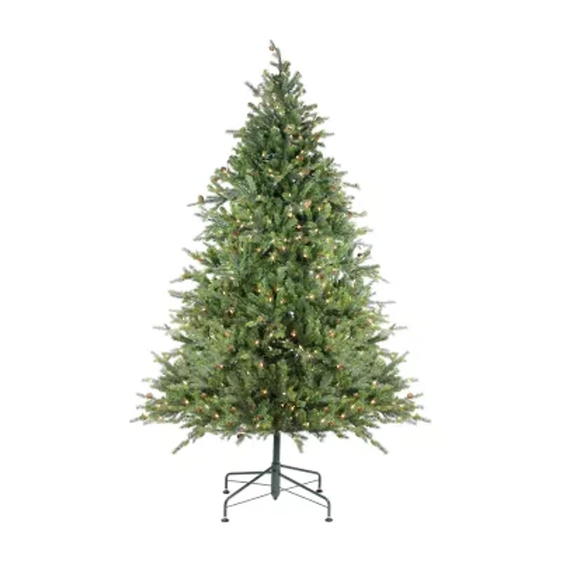 Northlight Full Hunter Fir With Clear Lights 6 1/2 Foot Pre-Lit Fir Christmas Tree