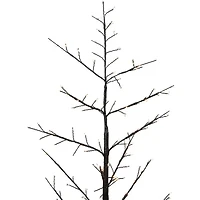 Northlight Matte Black White Led Lighted 7 Foot Pre-Lit Christmas Tree