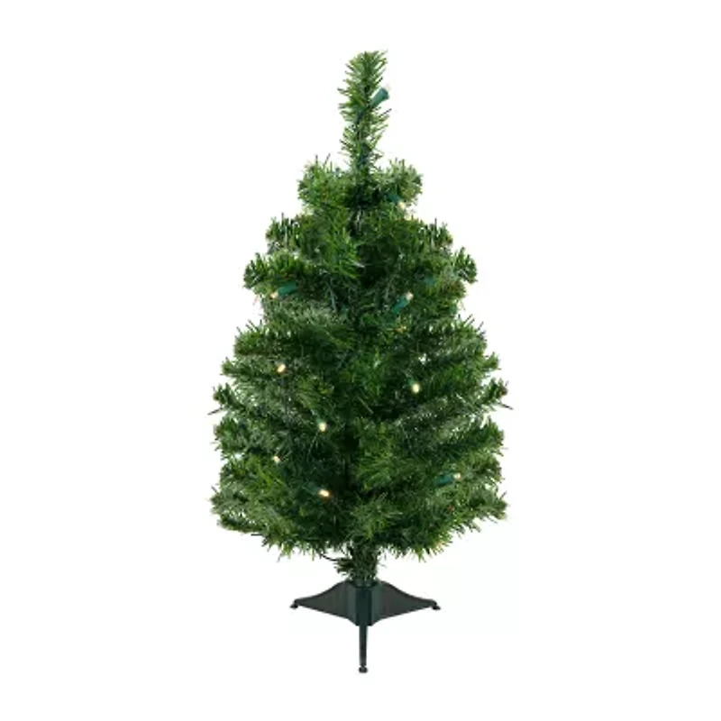 Northlight Medium Mixed Classic White Led Lights 2 Foot Pre-Lit Pine Christmas Tree