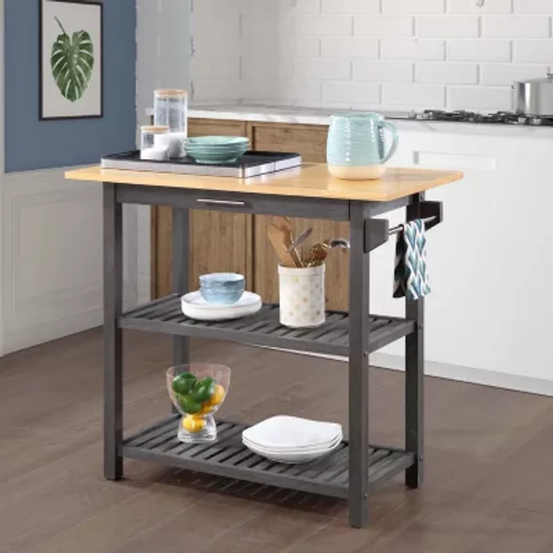 Designs2go Wood-Top Kitchen Island