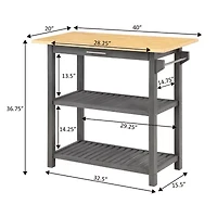 Designs2go Wood-Top Kitchen Island