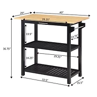 Convenience Concepts Designs2go Wood-Top Kitchen Island