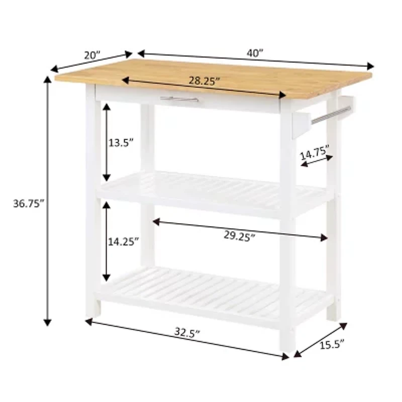 Designs2go Wood-Top Kitchen Island
