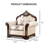 Dulupen Tufted Upholstered Wingback Chair