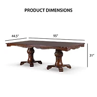 Auxun Rectangular Wood-Top Dining Table