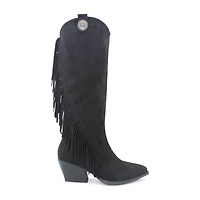 Yoki Womens Gayle- Stacked Heel Cowboy Boots