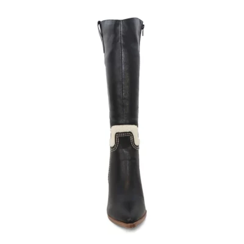 Yoki Womens Rebbah-04 Stacked Heel Cowboy Boots