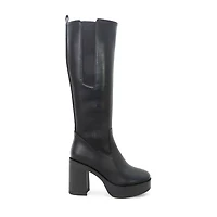 Yoki Womens Yale-11 Block Heel Chelsea Boots