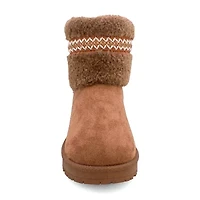 Yoki Womens Carly Flat Heel Booties