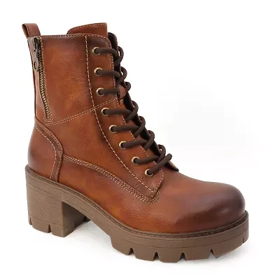 Yoki Womens Jolene-03 Block Heel Booties