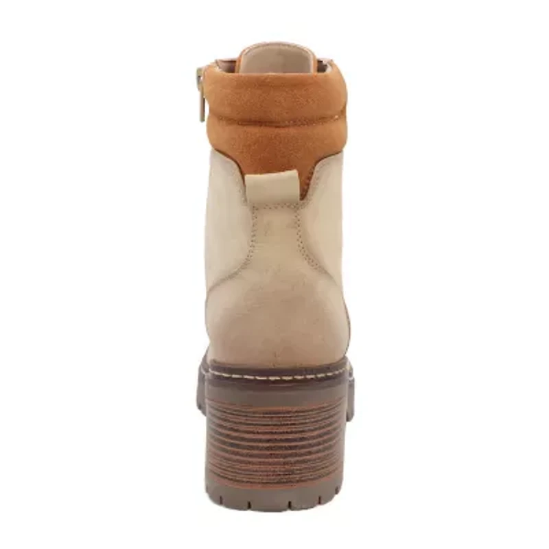 Yoki Womens Jolene-07 Stacked Heel Booties