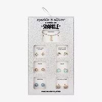 Sparkle Allure A Week Of Sparkle Womens Cubic Zirconia 14K Gold Over Brass Moon Star 7-pc. Jewelry Set