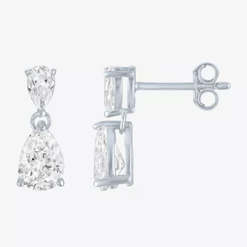 Yes, Please! Womens Lab Created White Sapphire Sterling Silver Pear 2-pc. Jewelry Set