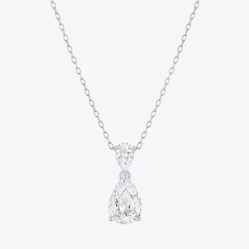 Yes, Please! Womens Lab Created White Sapphire Sterling Silver Pear 2-pc. Jewelry Set