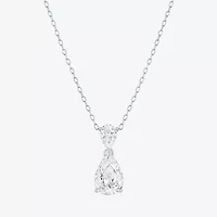 Yes, Please! Womens Lab Created White Sapphire Sterling Silver Pear 2-pc. Jewelry Set