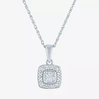 Yes, Please! Womens Natural White Diamond Sterling Silver Cushion 2-pc. Jewelry Set