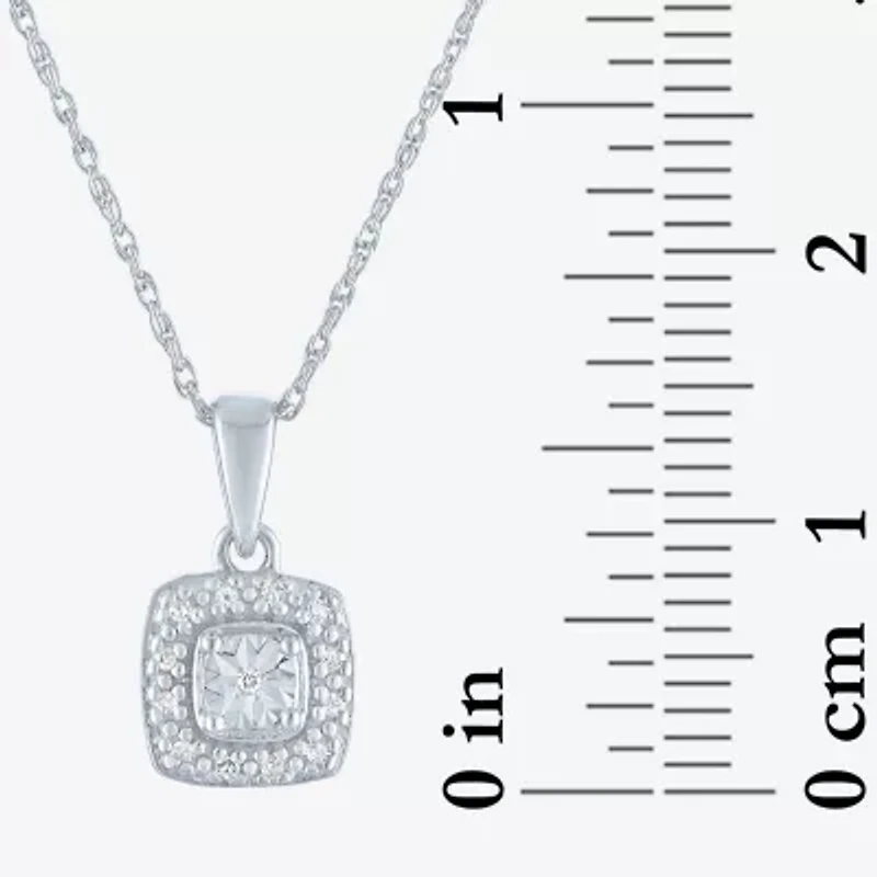 Yes, Please! Womens Natural White Diamond Sterling Silver Cushion 2-pc. Jewelry Set