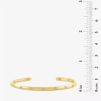 Yes,Please! Womens Diamond Accent White Diamond 14K Sterling Silver Cuff Bracelet
