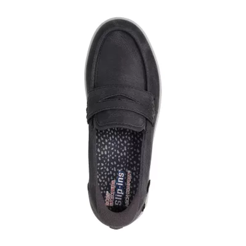 Skechers Bobs Hands Free Slip-Ins Arch Comfort  Sunfest Womens Moc Closed Toe Slip-On Shoe