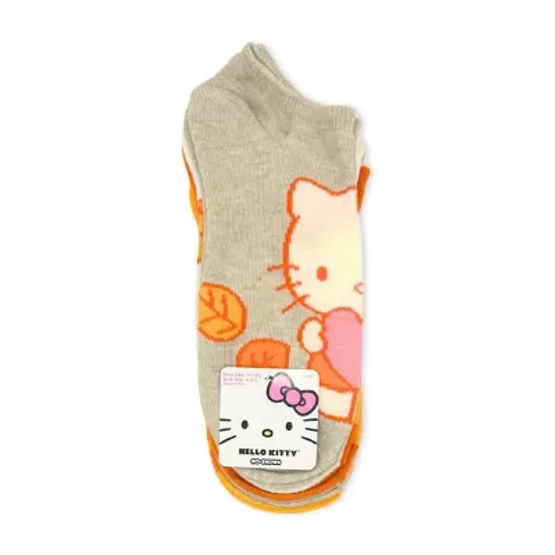 Womens Multi-Pack 5 Pair Hello Kitty No Show Socks