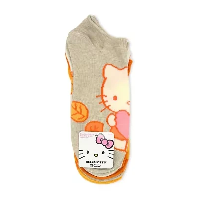 Womens Multi-Pack 5 Pair Hello Kitty No Show Socks