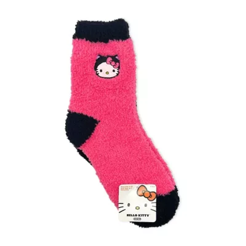 Cozy Womens 2 Pair Hello Kitty Crew Socks