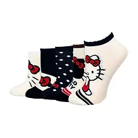 Womens Breathable Multi-Pack 5 Pair Hello Kitty Low Cut Socks