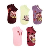 Womens Breathable Multi-Pack 5 Pair Low Cut Socks