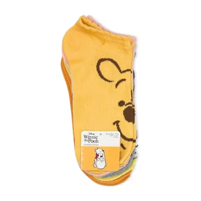 Womens Breathable Multi-Pack 5 Pair Winnie The Pooh Low Cut Socks