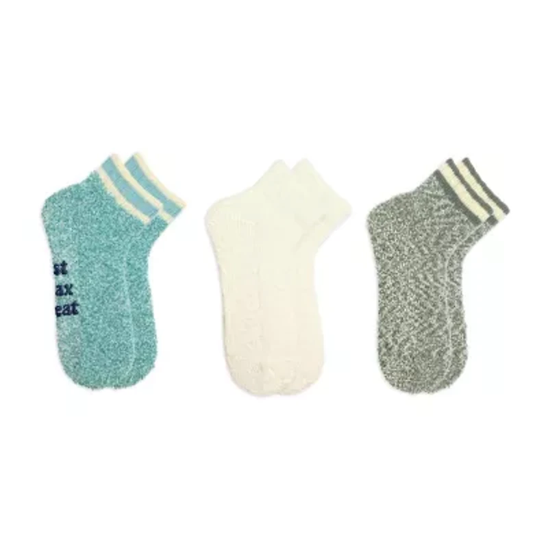 Cozy Low Cut Womens Multi-Pack 3 Pair Slipper Socks