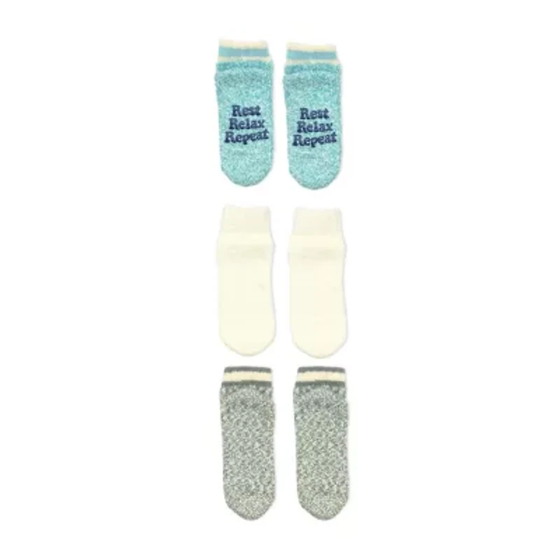Cozy Low Cut Womens Multi-Pack 3 Pair Slipper Socks