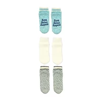 Cozy Low Cut Womens Multi-Pack 3 Pair Slipper Socks