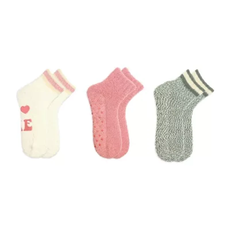 Cozy Low Cut Womens Multi-Pack 3 Pair Slipper Socks