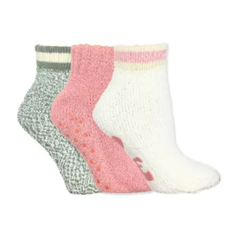 Cozy Low Cut Womens Multi-Pack 3 Pair Slipper Socks