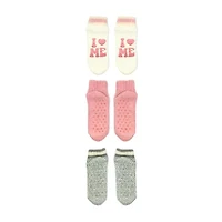 Cozy Low Cut Womens Multi-Pack 3 Pair Slipper Socks