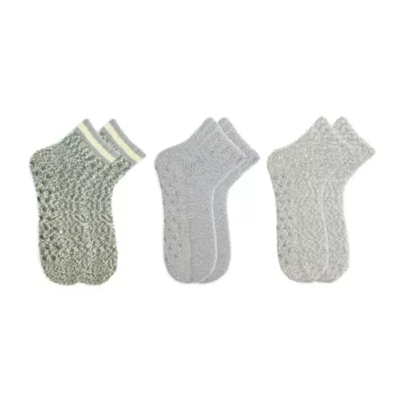 Cozy Low Cut Womens Multi-Pack 3 Pair Slipper Socks