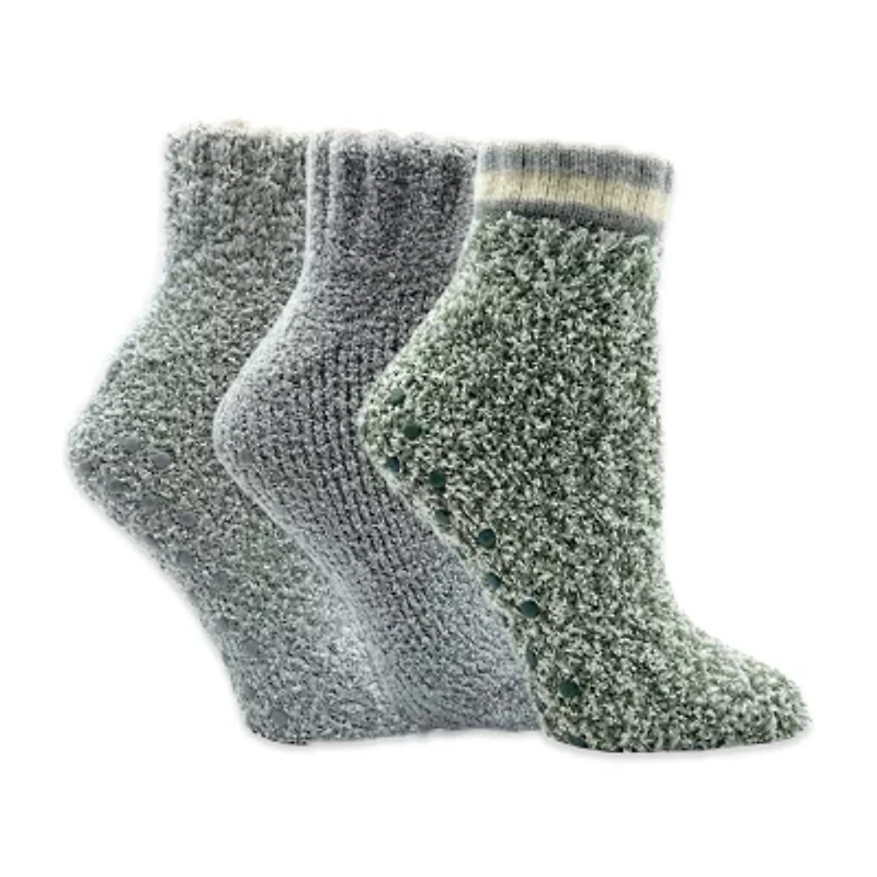 Cozy Low Cut Womens Multi-Pack 3 Pair Slipper Socks