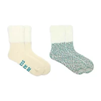 Cozy Crew Womens Multi-Pack 2 Pair Slipper Socks