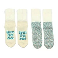 Cozy Crew Womens Multi-Pack 2 Pair Slipper Socks