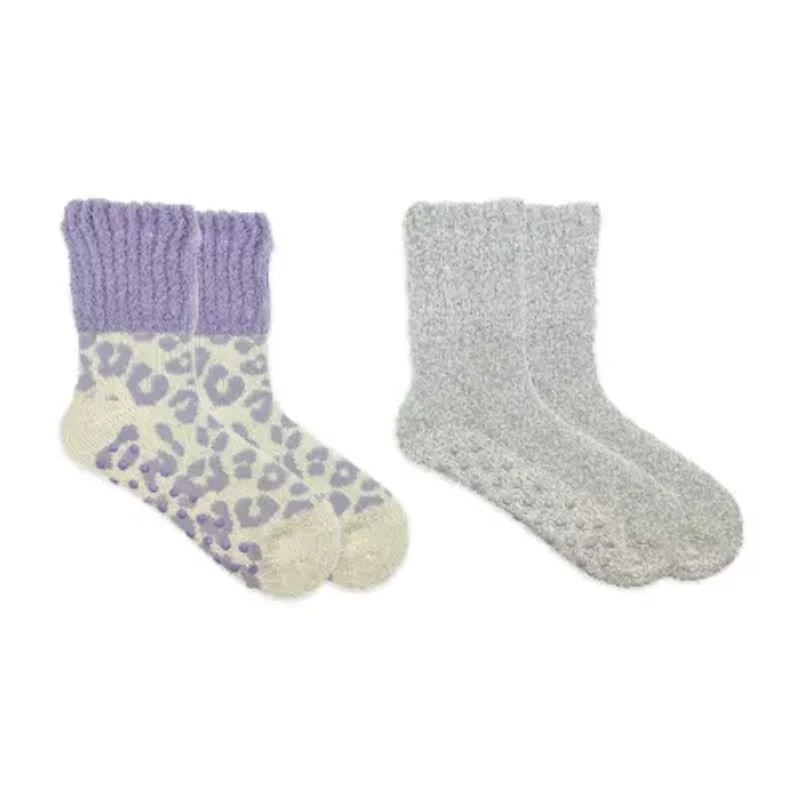 Cozy Crew Womens Multi-Pack 2 Pair Slipper Socks