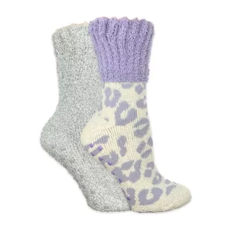 Cozy Crew Womens Multi-Pack 2 Pair Slipper Socks